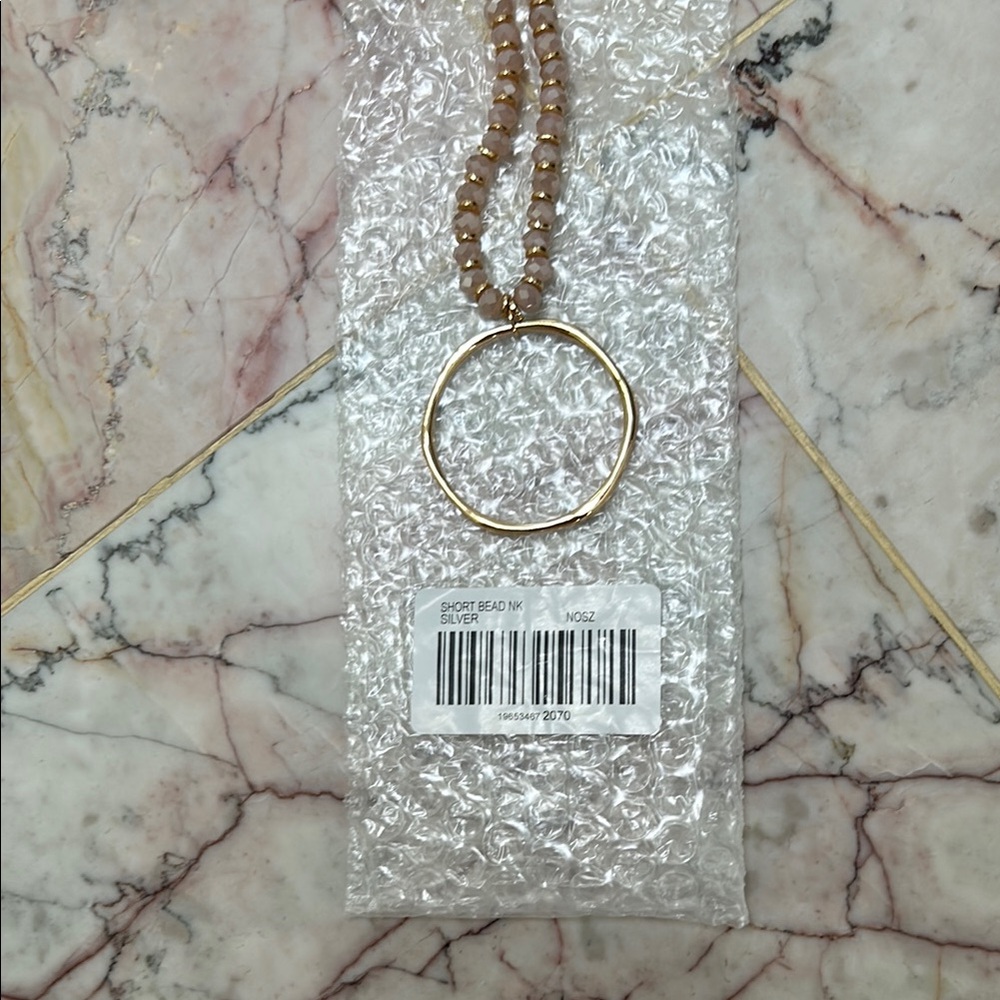 Chico's Gold Minimalist Circle Pendant Necklace